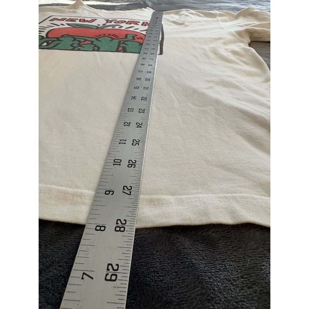 Abercrombie & Fitch Men Keith Haring New York Big Apple Graphic T-shirt L White - Picture 11 of 11